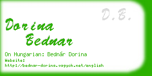 dorina bednar business card