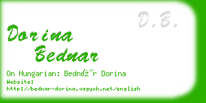 dorina bednar business card